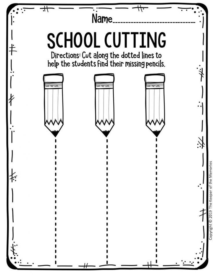 Preschool Free Cutting Printables