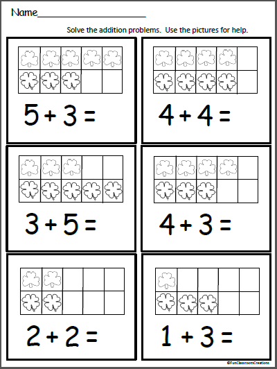 Printable Ten Frame Addition Worksheets Pdf