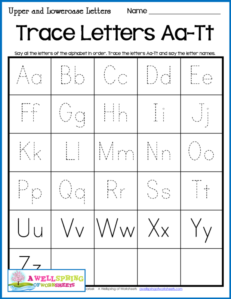 Lower Case Alphabet Tracing Worksheets