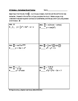 Derivatives Of Inverse Functions Worksheet With Answers