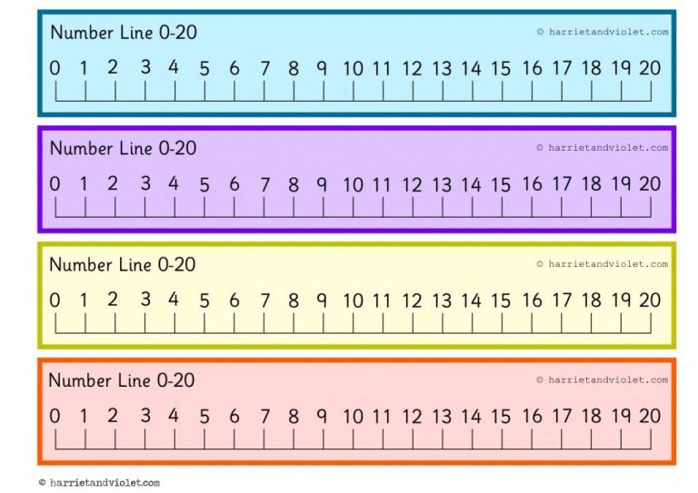 Free Printable Number Line To 20 For Kindergarten