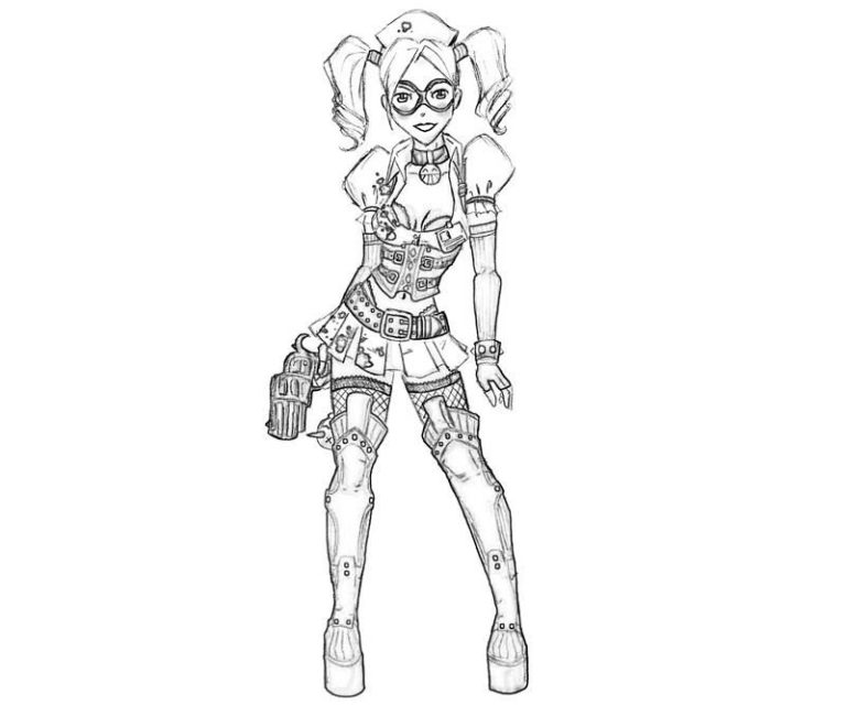 Harley Quinn Coloring Pages