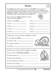 4th Grade Grade 4 Language Arts Worksheets