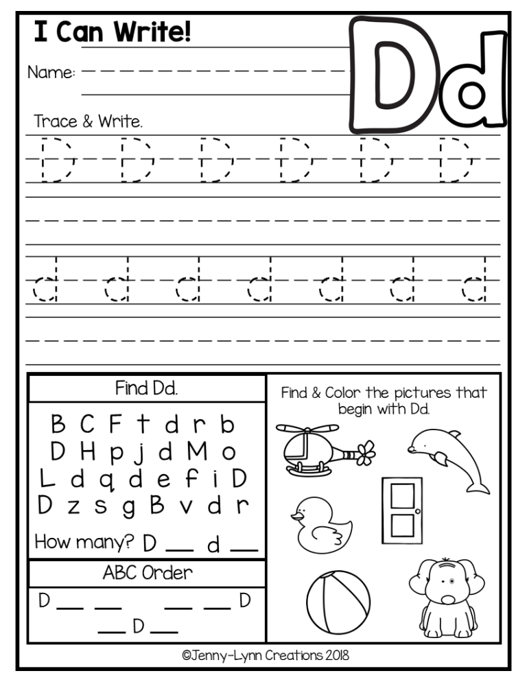 Letter I Worksheets For Kindergarten Pdf