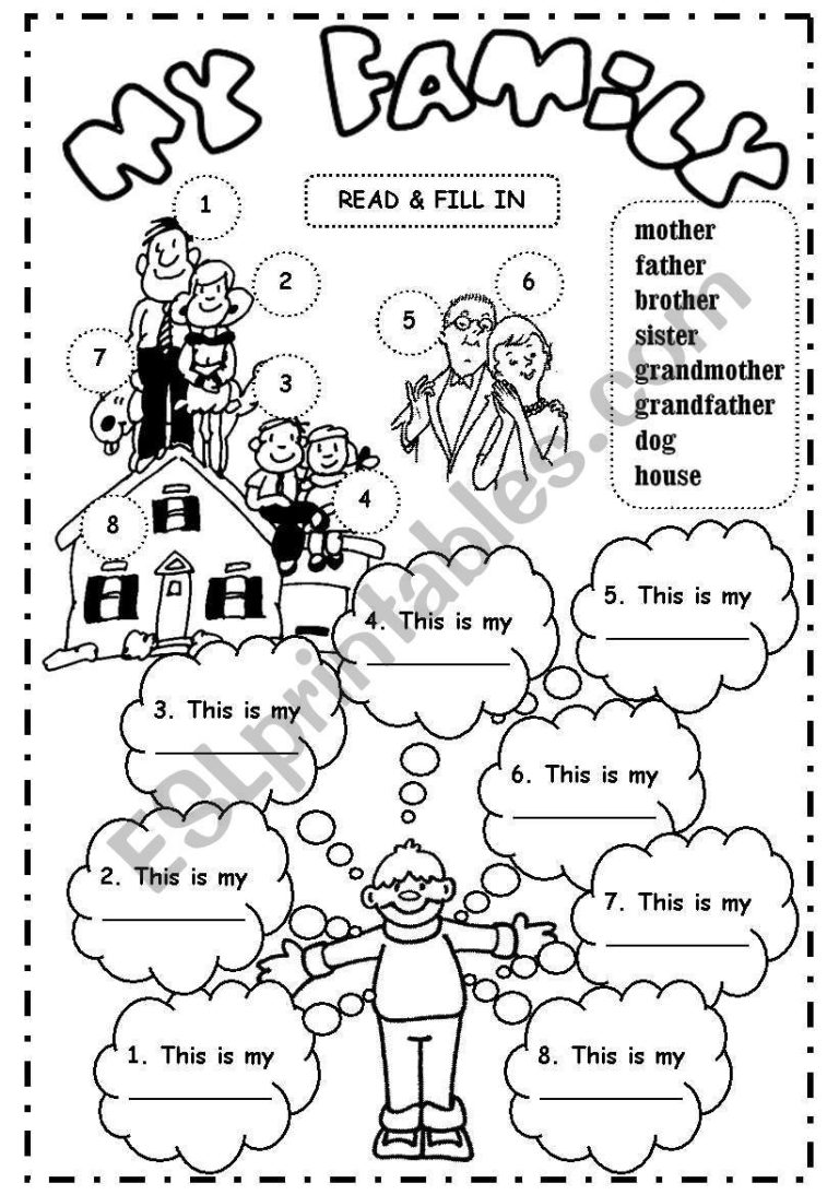 Meet My Family Worksheet Pdf