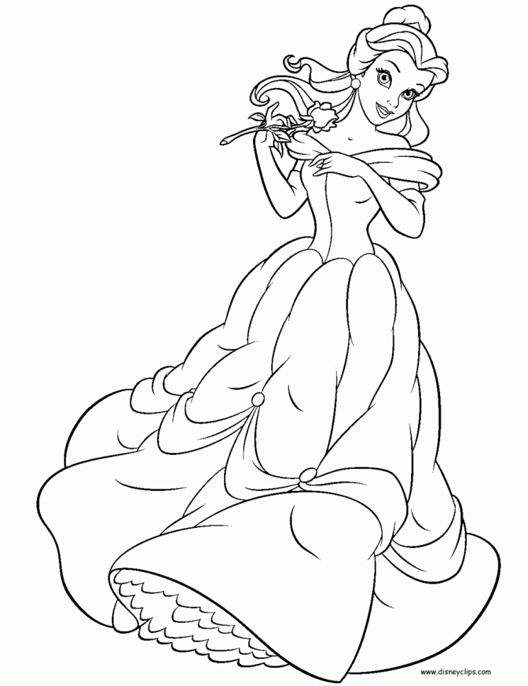 Belle Coloring Pages