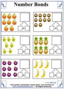 Addition Using Number Bonds Worksheets For Grade 1