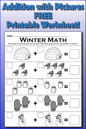 Free Printable Simple Addition With Pictures Worksheets