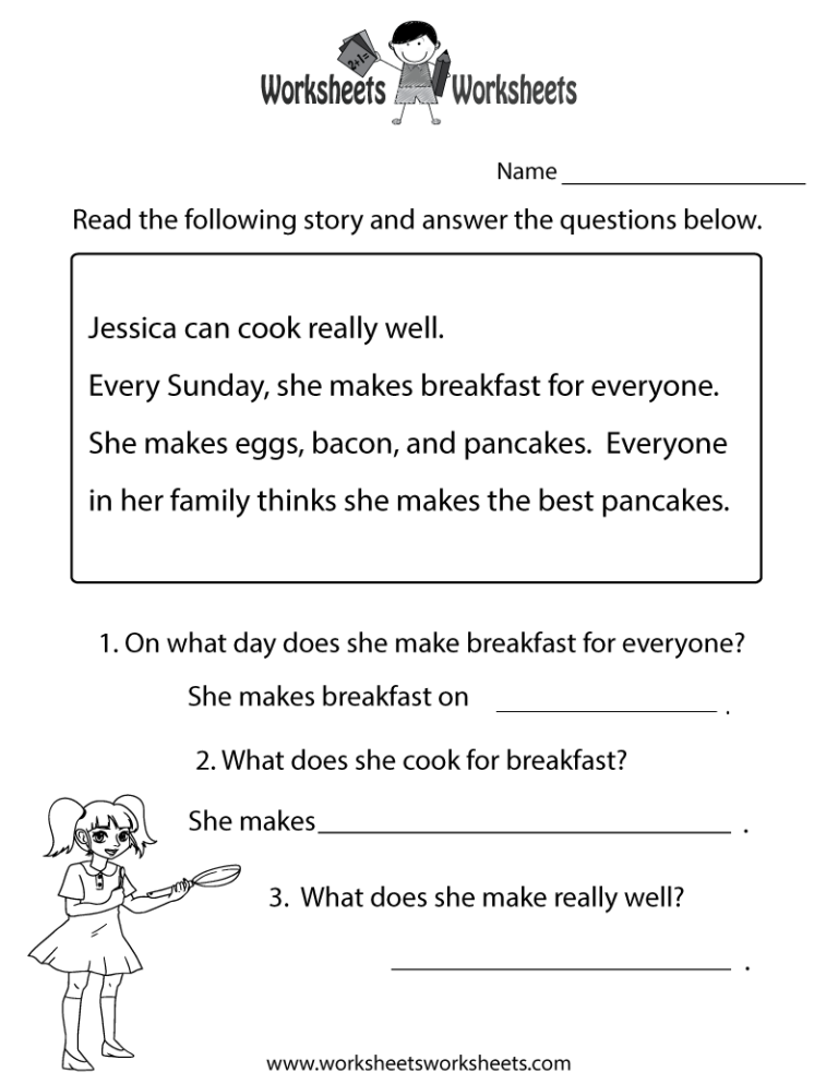 Free Printable Fall Reading Comprehension Worksheets Pdf