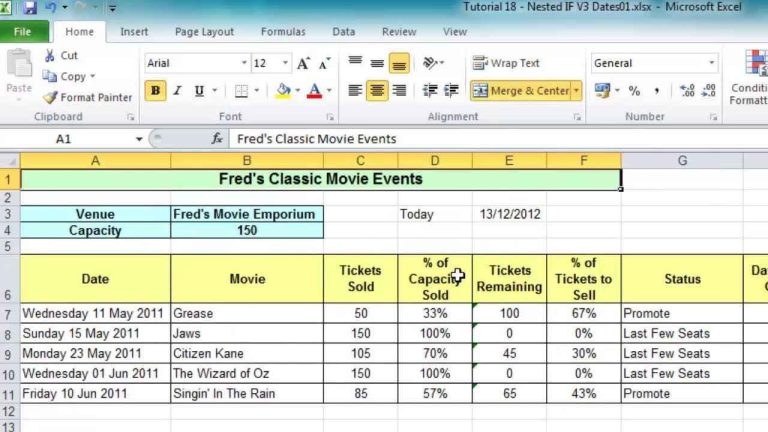 Sample Ms Excel Worksheet