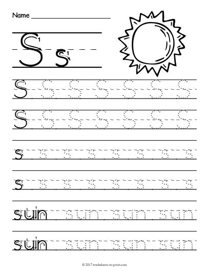 Letter S Worksheets Free Printables