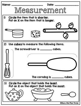 Non Standard Measurement Worksheets Grade 2