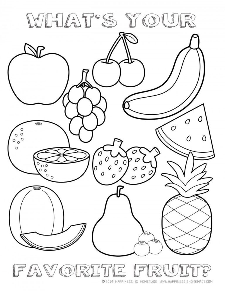 Fruit Coloring Pages