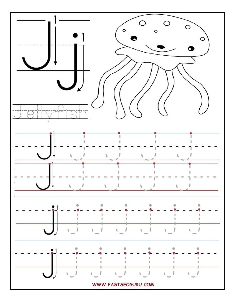 Printable Letter J Worksheets For Preschool