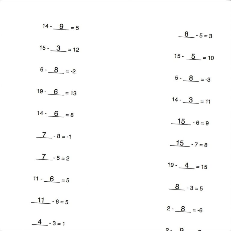 Pre Algebra Worksheets With Answers Pdf