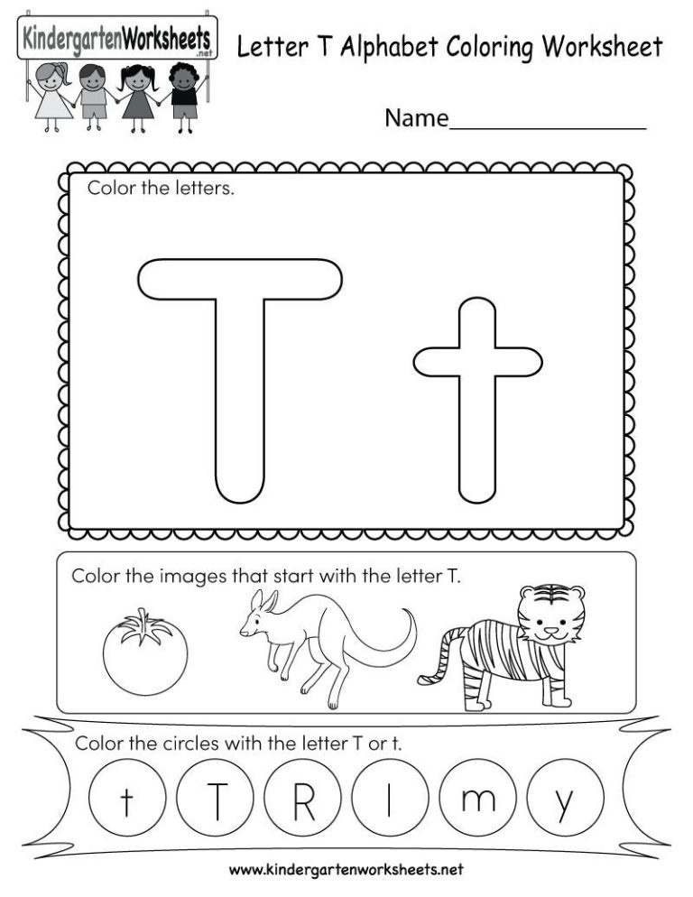 Free Printable Letter T Worksheets