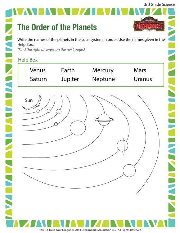 Solar System 3rd Grade Science Worksheets