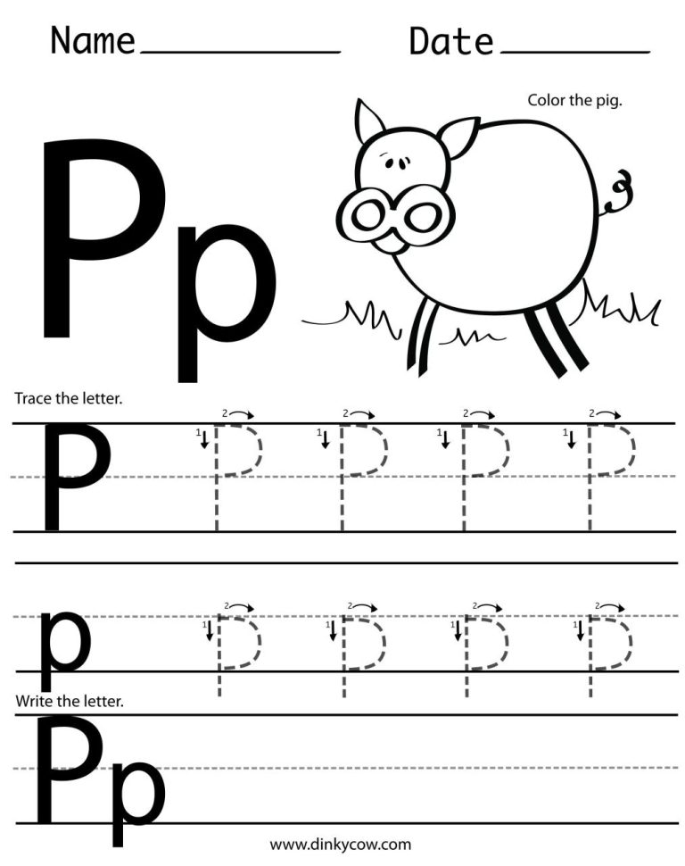 Free Printable Preschool Letter P Worksheets