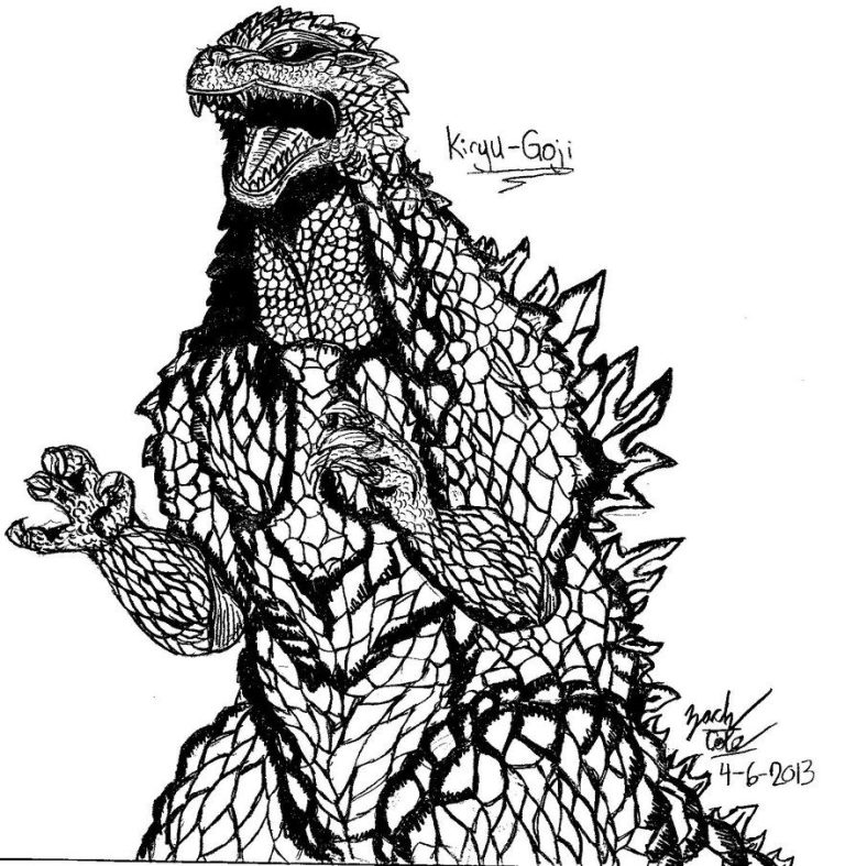 Printable Godzilla Coloring Pages For Kids