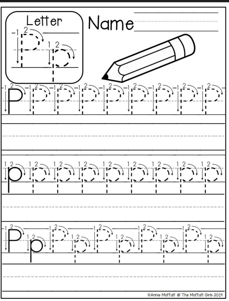 Printable Letter P Worksheets For Preschool