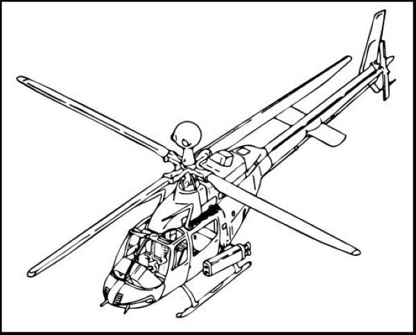 Helicopter Coloring Pages