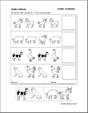 Sequencing Pattern Worksheets For Preschoolers