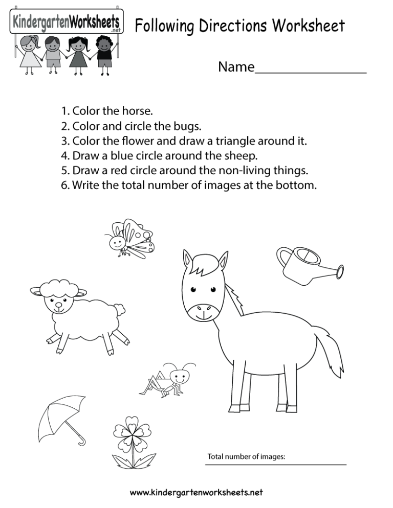 Following Directions Worksheet Funny Pdf