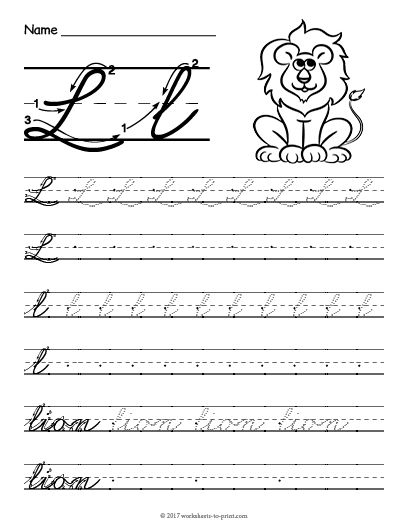 Printable Letter L Worksheets Pdf