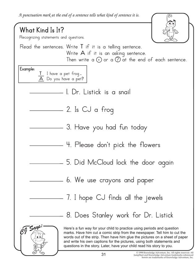 Free Printable English Worksheets For 2nd Grade