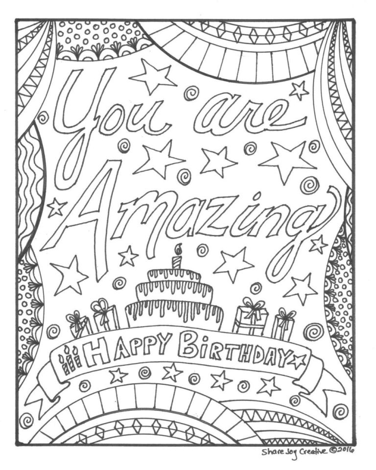 Birthday Coloring Pages