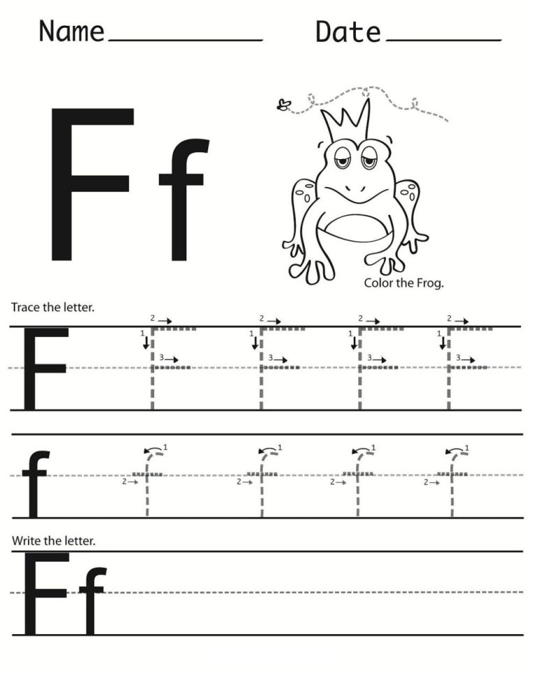 Letter F Worksheets Preschool Free