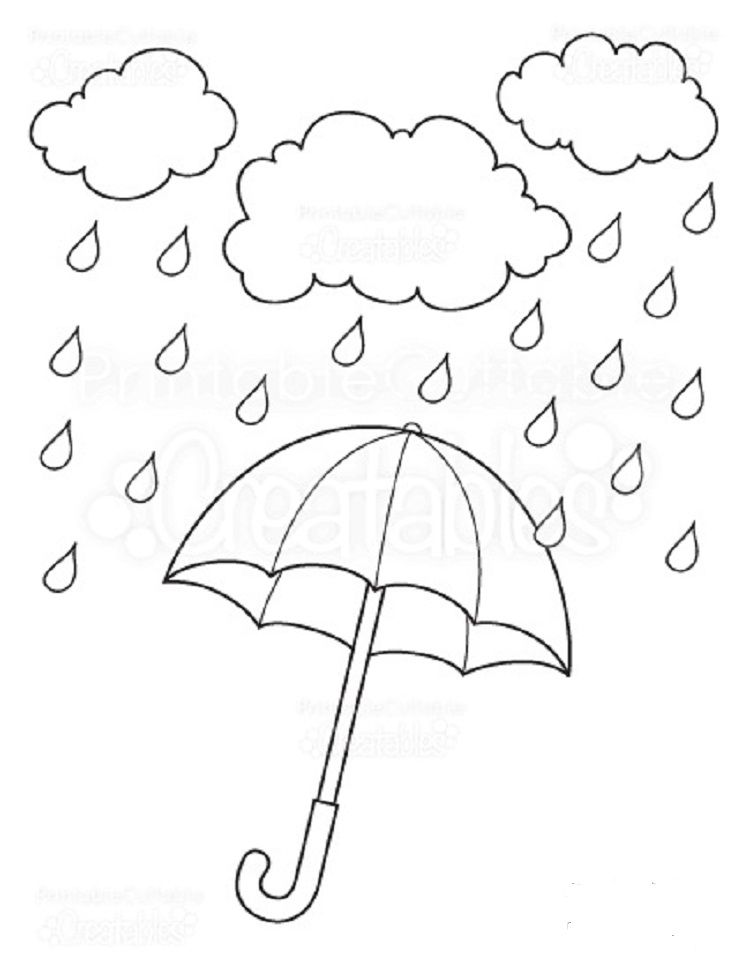 Umbrella Coloring Page