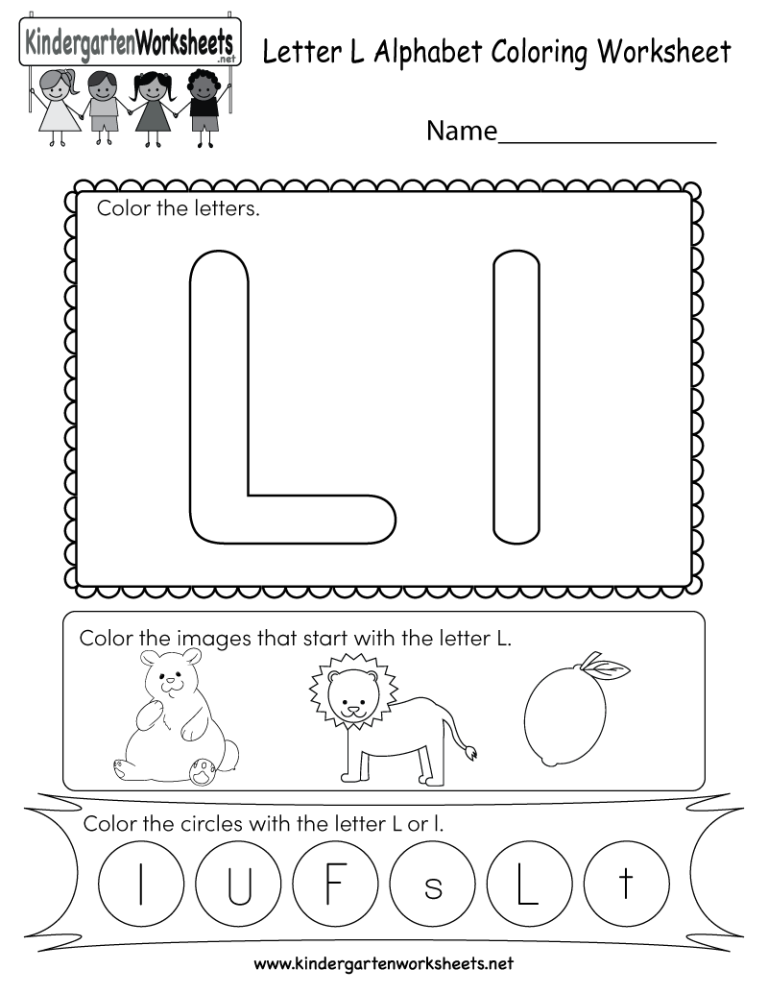 Printable Letter L Worksheets For Kindergarten