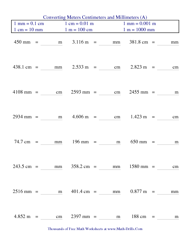 Mixed Unit Conversion Worksheet Answers