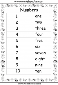 Spelling Writing Numbers In Words Worksheets Grade 1 Pdf