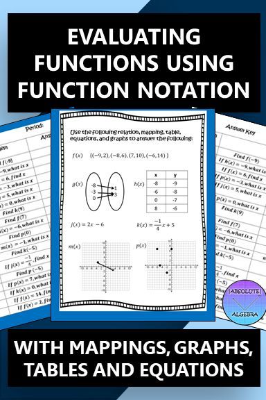 Algebra 1 Function Notation Worksheet Alternate