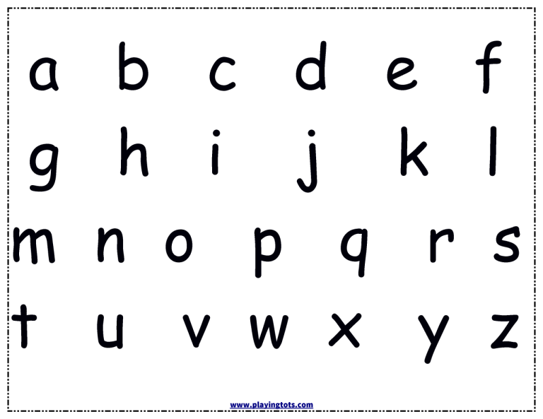 Printable Alphabet Chart For Toddlers