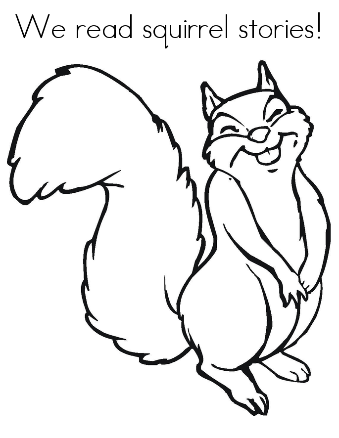 Squirrel Coloring Page