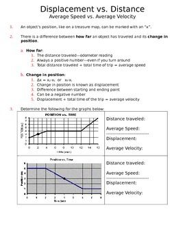 Answer Key Physics Distance And Displacement Worksheet Answers