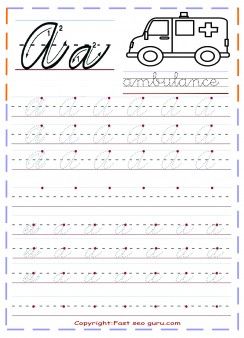 Printable Cursive Writing Practice Sheets For Kids