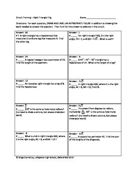 Trigonometry Word Problems Worksheets With Answers