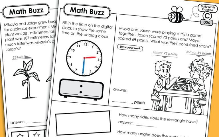 Super Teacher Worksheets Math Buzz