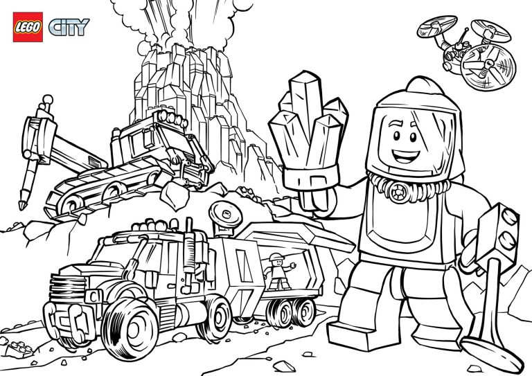 Christmas Lego City Coloring Pages