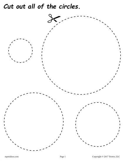 Shape Cutting Worksheets For Kindergarten