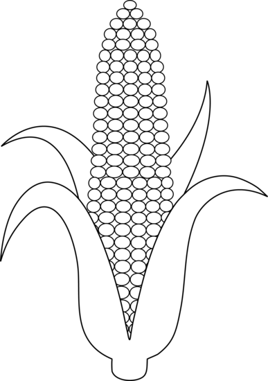 Corn Coloring Page