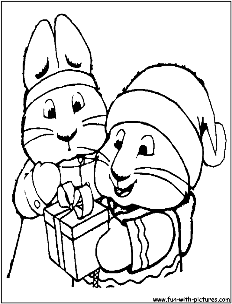 Christmas Max And Ruby Coloring Pages