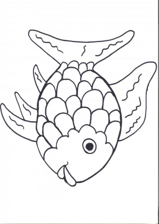 Rainbow Fish Coloring Page