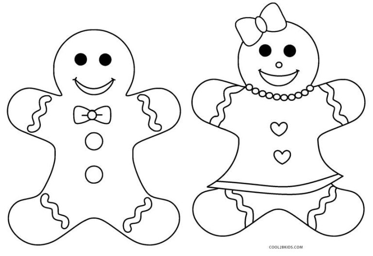 Gingerbread Man Coloring Page