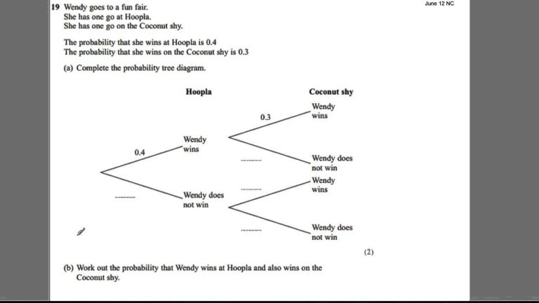 Probability Tree Diagram Worksheet