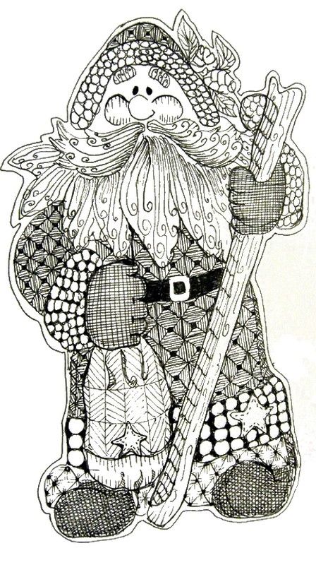 Santa Christmas Coloring Pages For Adults